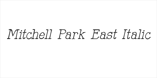 Mitchell Park East Italic Logo