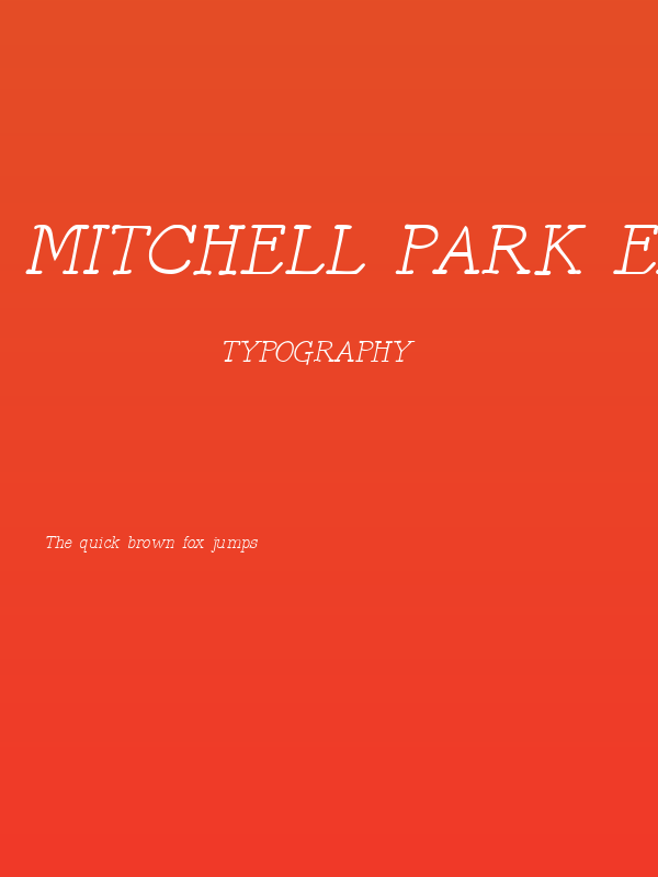 Mitchell Park East Italic Poster