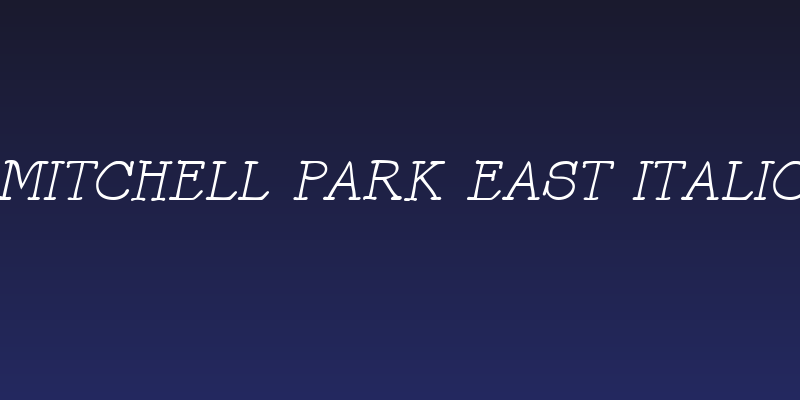 Mitchell Park East Italic Social Header