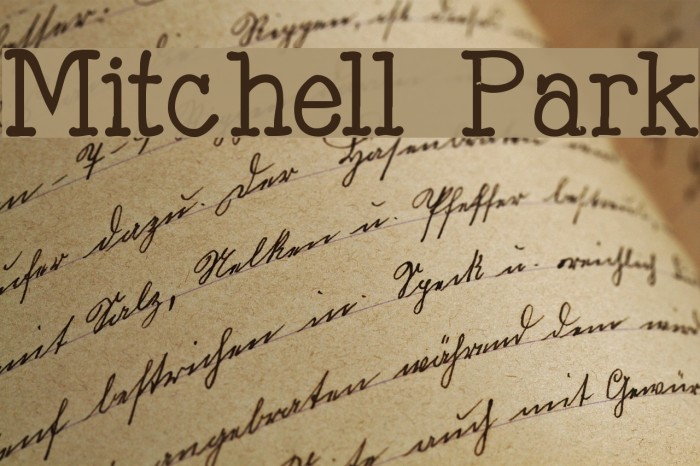 Mitchell Park Font examples