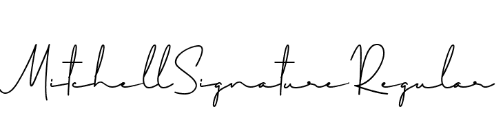 Mitchell Signature Regular  Fuentes Gratis Descargar