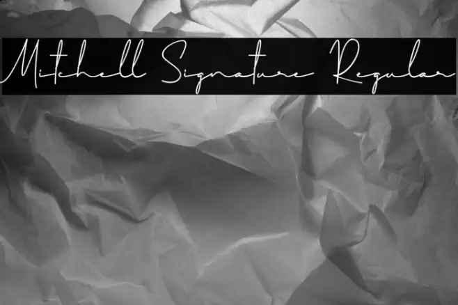 Mitchell Signature Regular Font examples