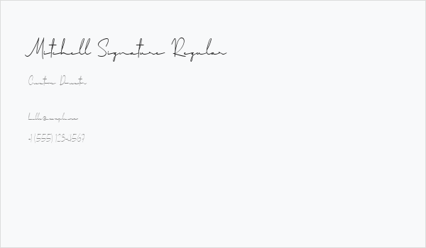 Mitchell Signature Regular Business Card