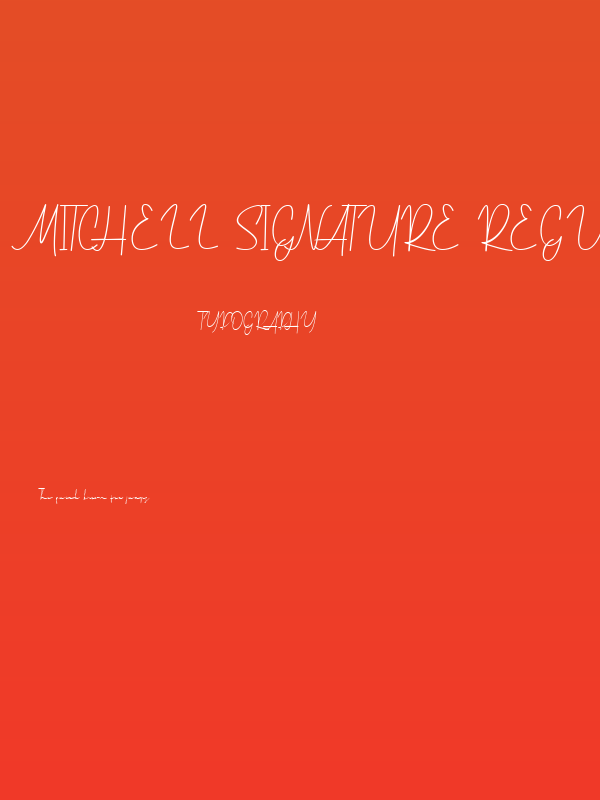 Mitchell Signature Regular Poster