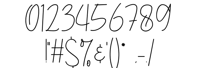 MitchellSignature-Regular Font OTHER CHARS