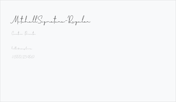 MitchellSignature-Regular Business Card