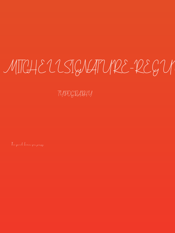 MitchellSignature-Regular Poster