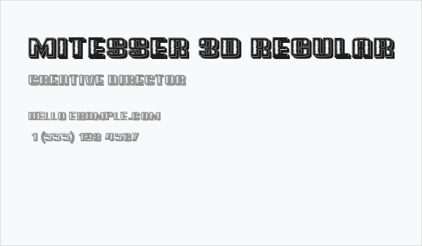 Mitesser 3D Regular Business Card