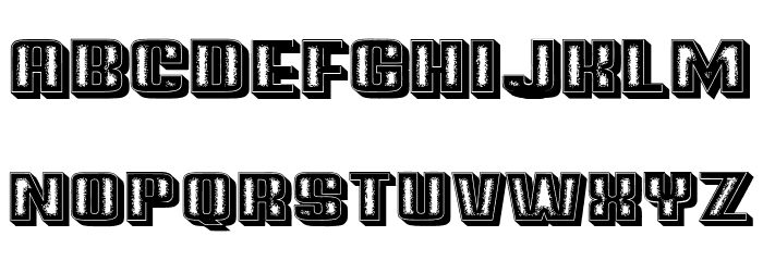 Mitesser 3D Regular Font LOWERCASE