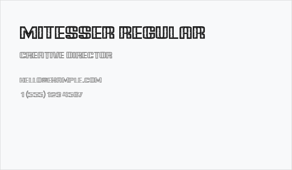 Mitesser Regular Business Card