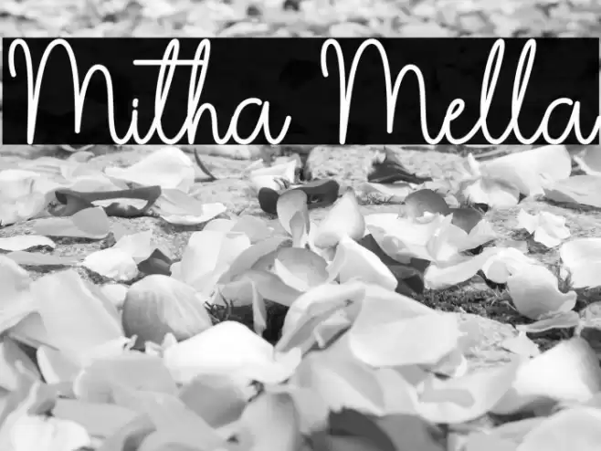 Mitha Mella Font examples