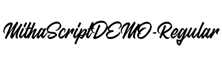 MithaScriptDEMO-Regular  Free Fonts Download