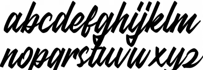 MithaScriptDEMO-Regular फ़ॉन्ट लोअरकेस