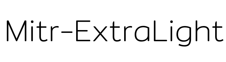 Mitr-ExtraLight Polices