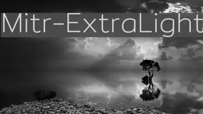 Mitr-ExtraLight Font examples