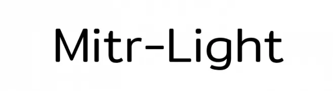 Mitr-Light  Frei Schriftart Herunterladen