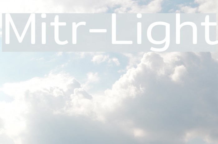 Mitr-Light Font examples