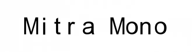Mitra Mono  les polices de caractères gratuit tlcharger