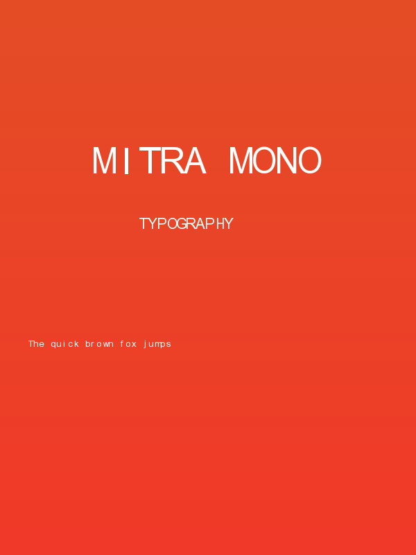 Mitra Mono Poster
