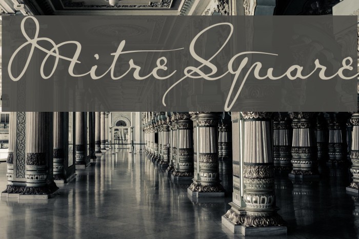 MitreSquare Font examples