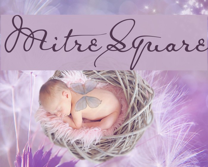 MitreSquare Font examples