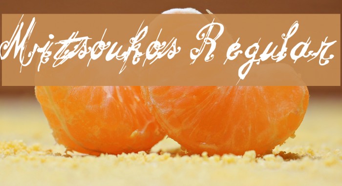 Mitsoukos Regular Font examples