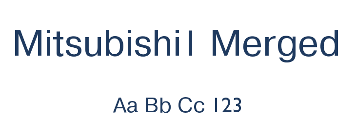 Mitsubishi1 Merged Font Preview