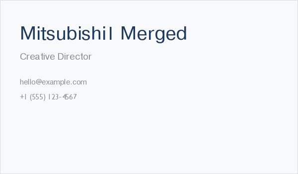 Mitsubishi1 Merged Business Card