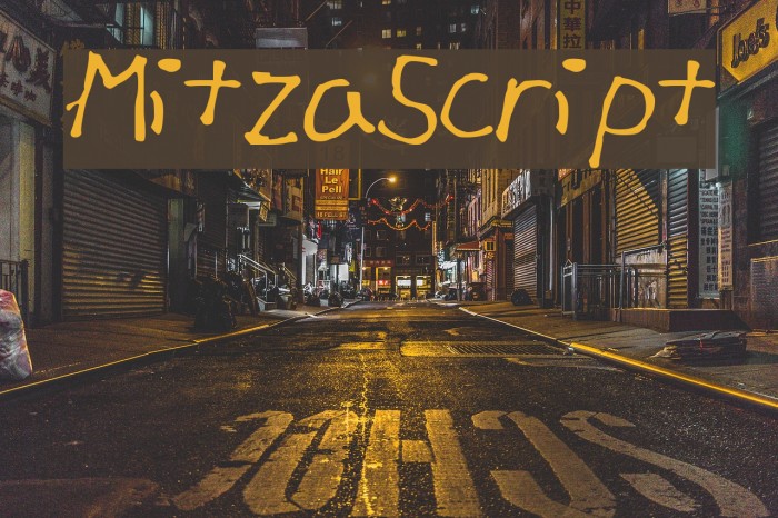 Mitza_Script Font examples