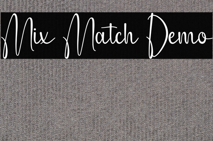 Mix Match Demo Example 1