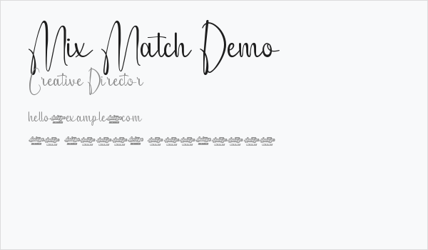 Mix Match Demo Business Card