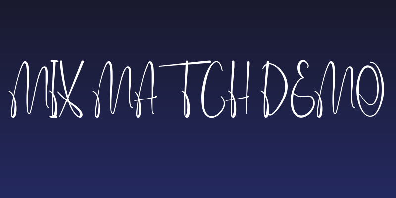 Mix Match Demo Social Header