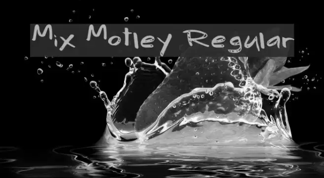 Mix Motley Regular Font examples