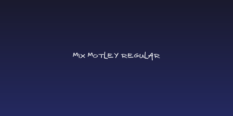 Mix Motley Regular Social Header