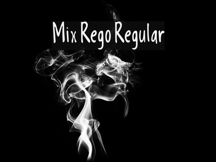 Mix Rego Regular Font examples