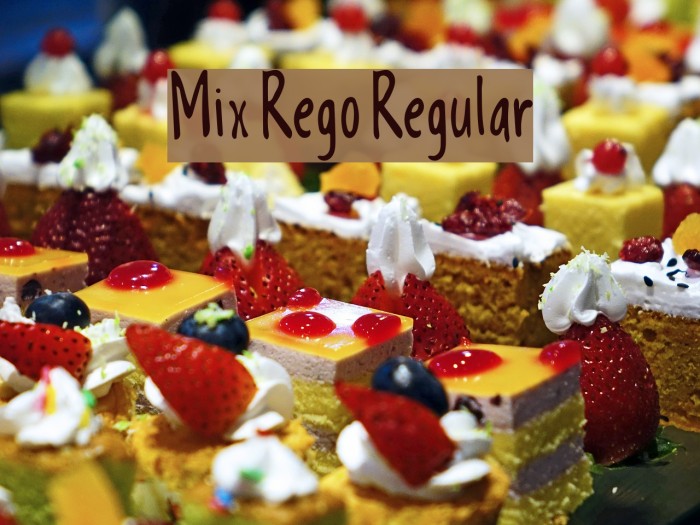 Mix Rego Regular Font examples