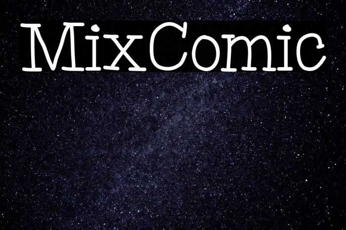 MixComic Font examples