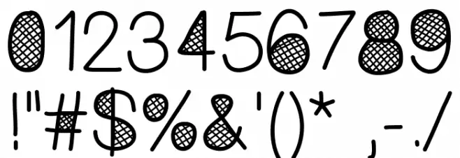 MixCrosshatch Font OTHER CHARS