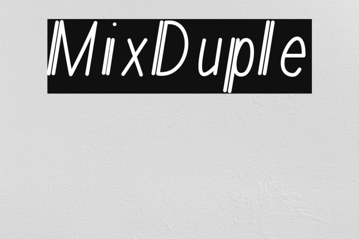 MixDuple Font examples