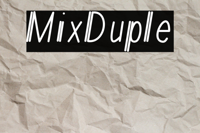 MixDuple Font examples