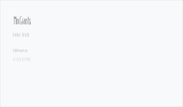 MixGiants Business Card