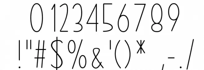 MixLean Font OTHER CHARS