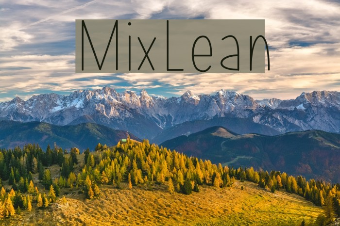 MixLean Font examples