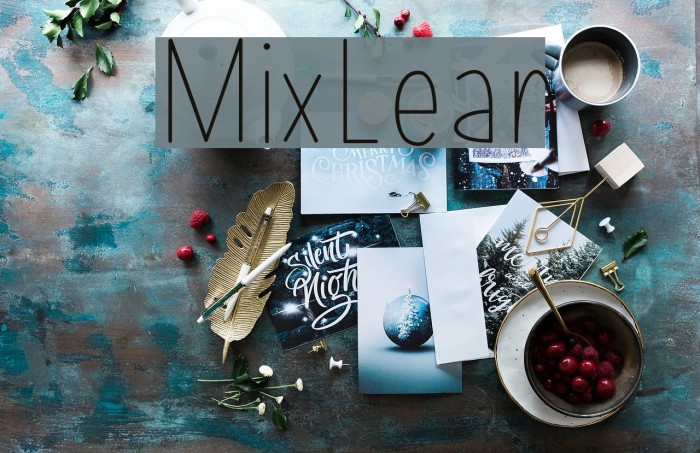 MixLean Font examples