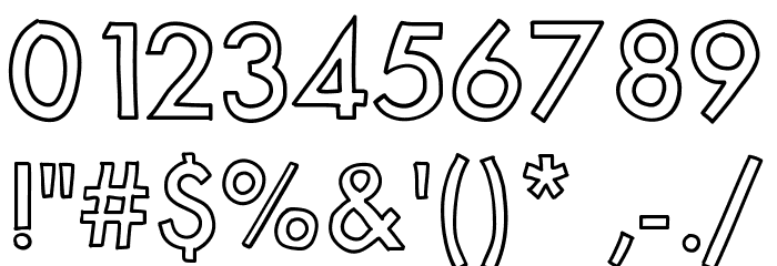 MixModernOutline Font OTHER CHARS