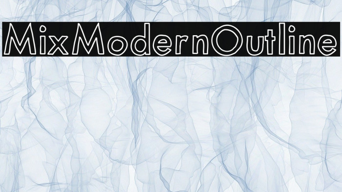 MixModernOutline Font examples
