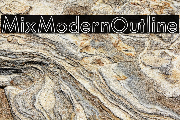 MixModernOutline Font examples