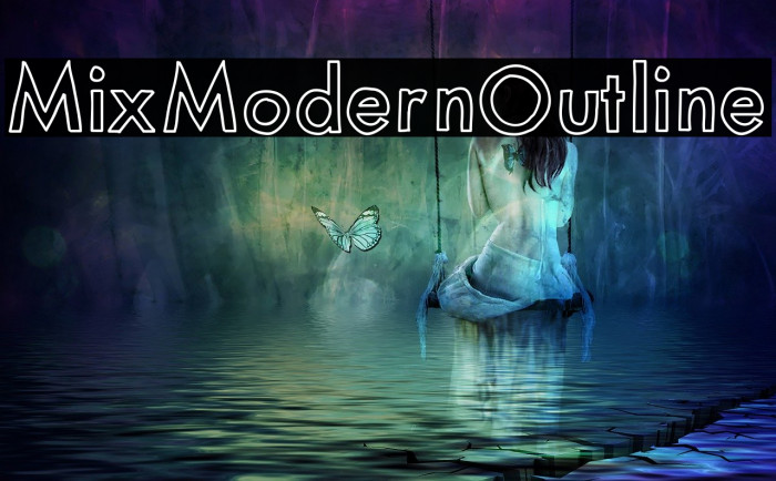 MixModernOutline Font examples