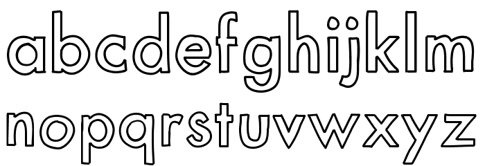 MixModernOutline Font LOWERCASE