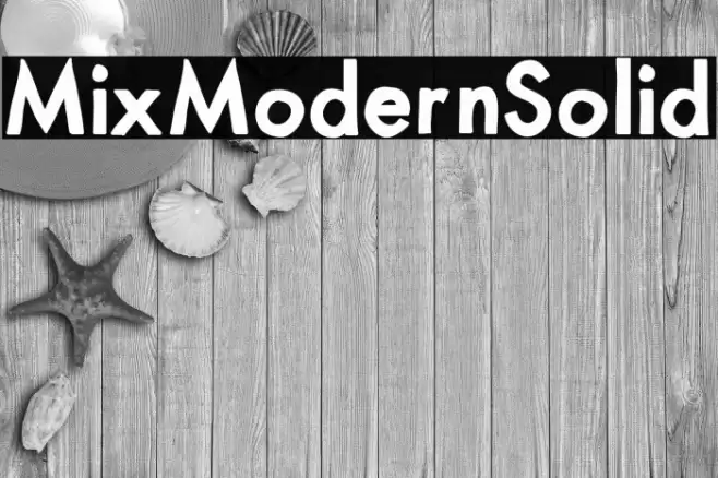MixModernSolid Font examples